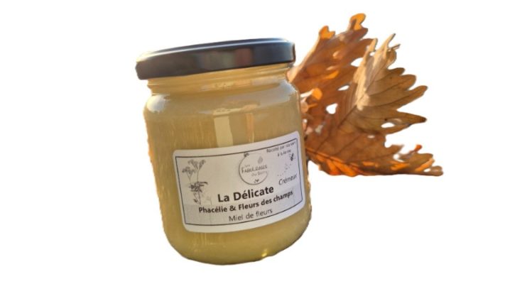 Miel de phacélie et fleurs des champs, La Délicate, crémeux, 250g © Elise Besse-Joulin