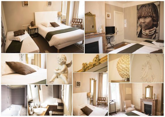 chambre lit double © Hôtel du Parc